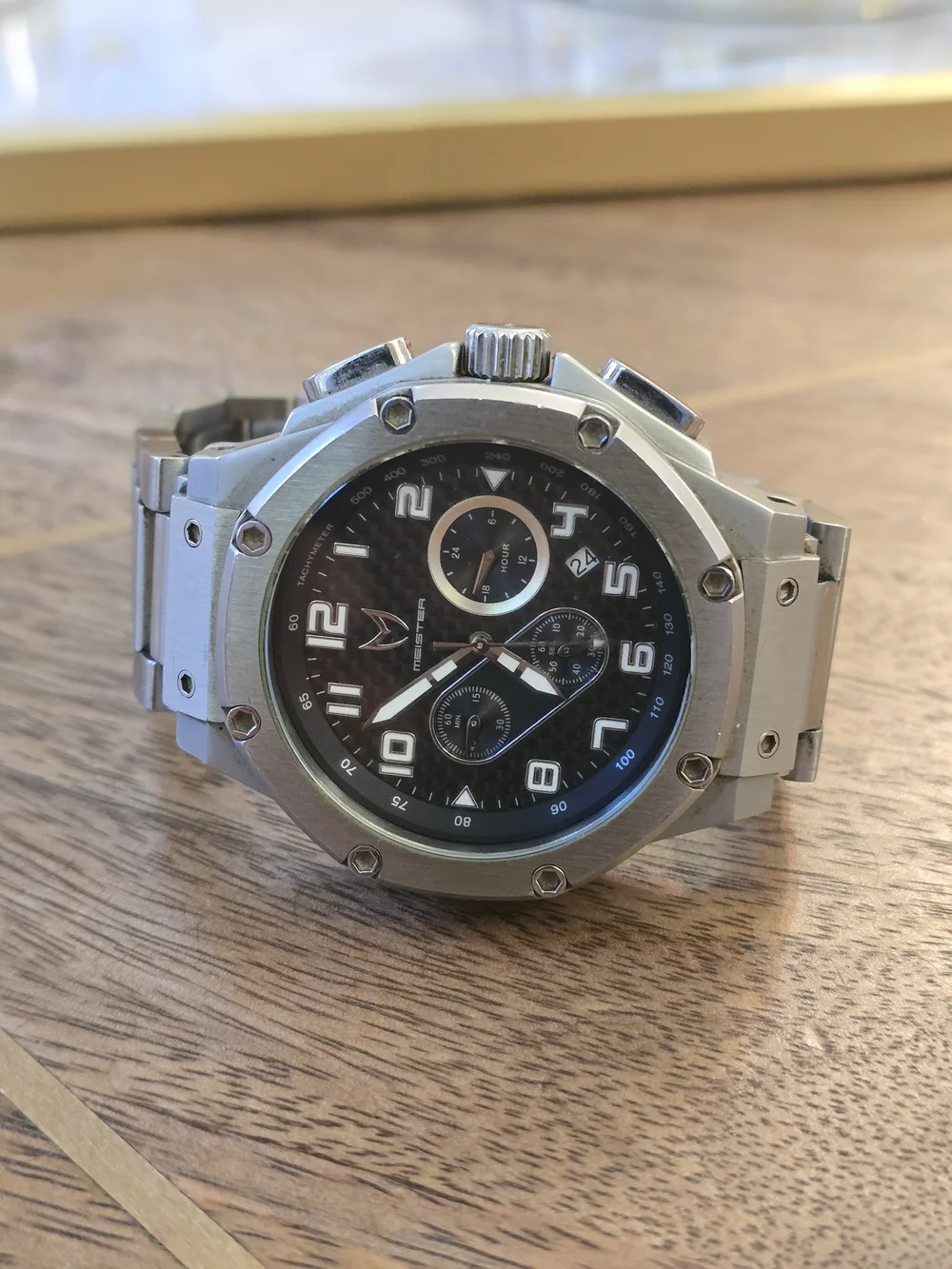 Meister Ambassador Japan Movement Chronograph with Black Dial Stainless Steel